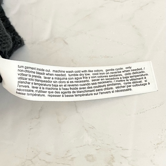 Eloquii Elements | Sweater Balloon Sleeve Ruffle Yoke Mixed Stitch Black - Picture 9 of 9